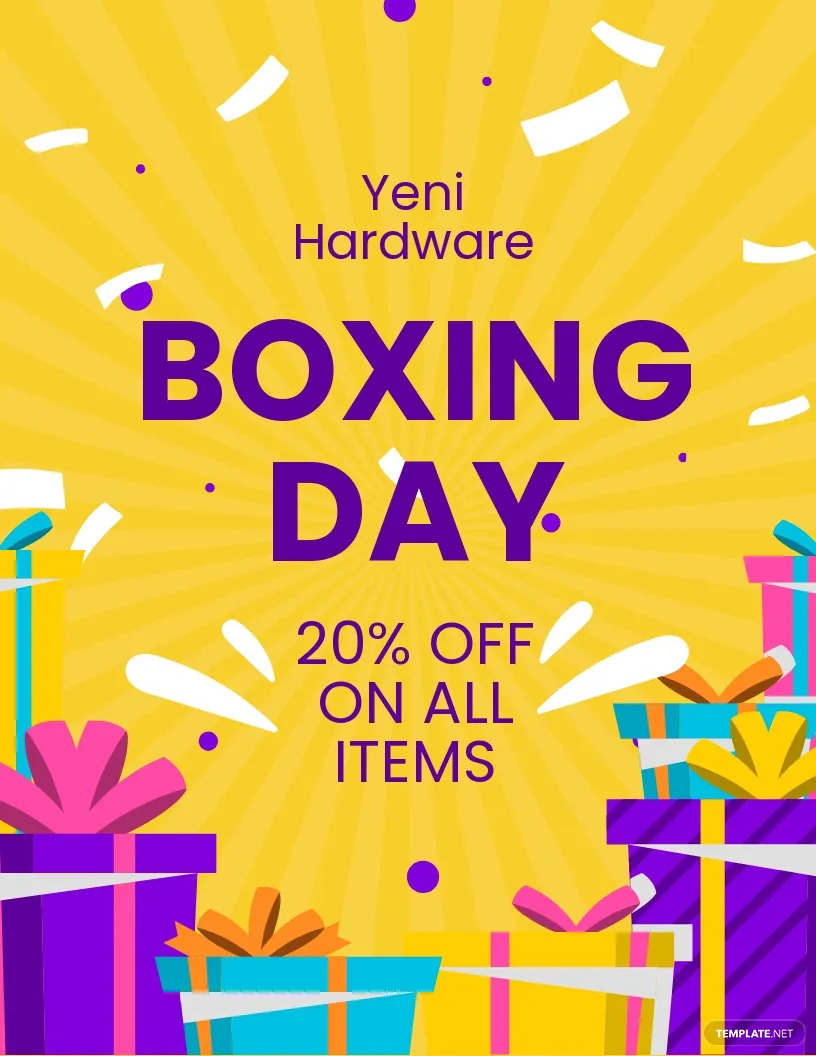 boxing day promotion flyer