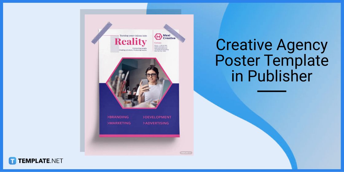 creative agency poster template in publisher
