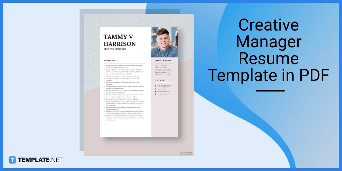 creative manager resume template in pdf