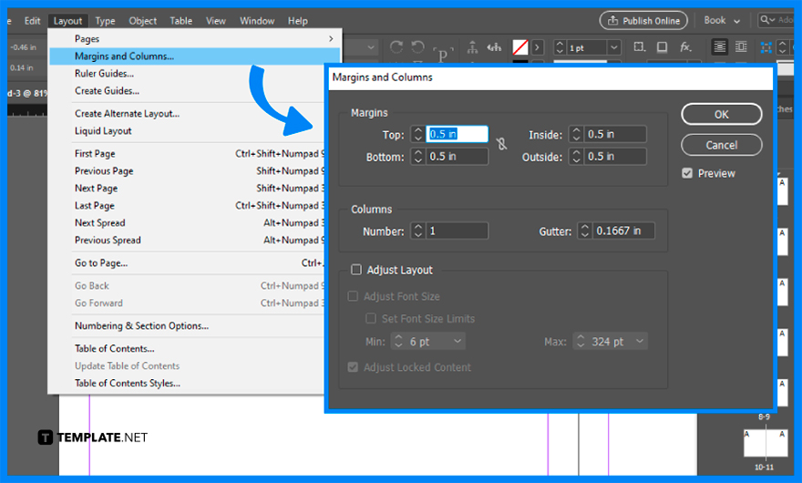 how do you change the margins in adobe indesign step