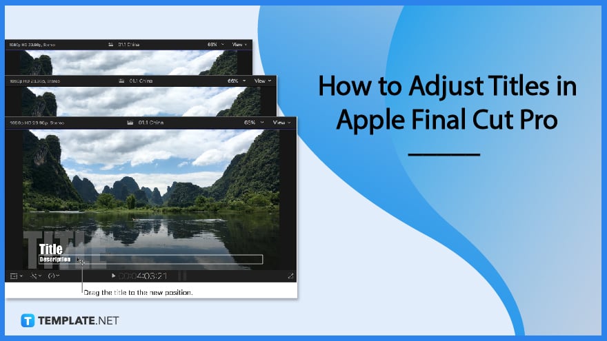how to adjust titles in apple final cut pro