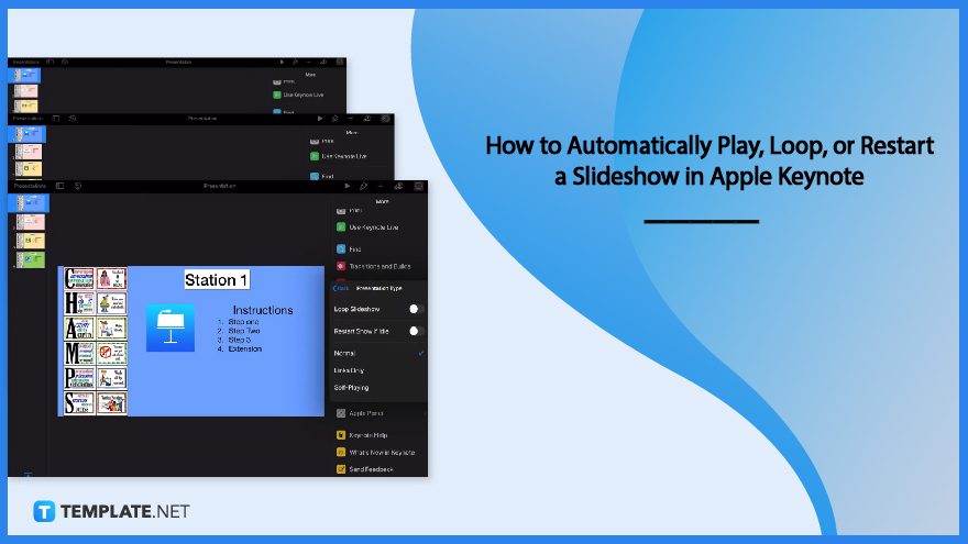 how to loop keynote presentation