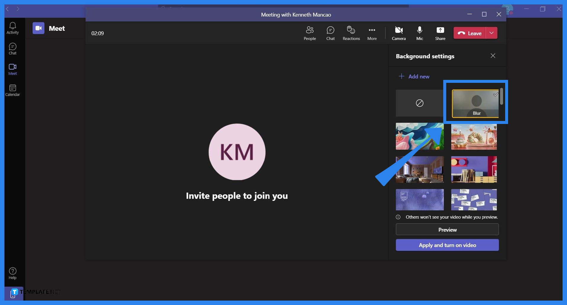 How to Blur Background on Microsoft Teams