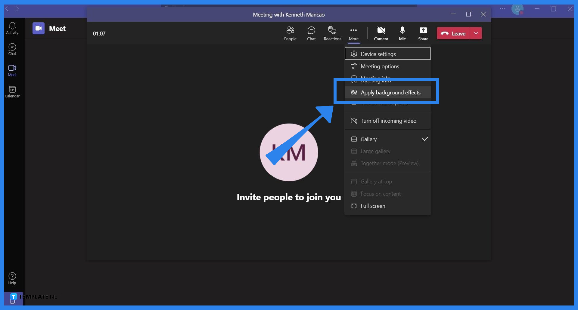 how to blur background on microsoft teams step