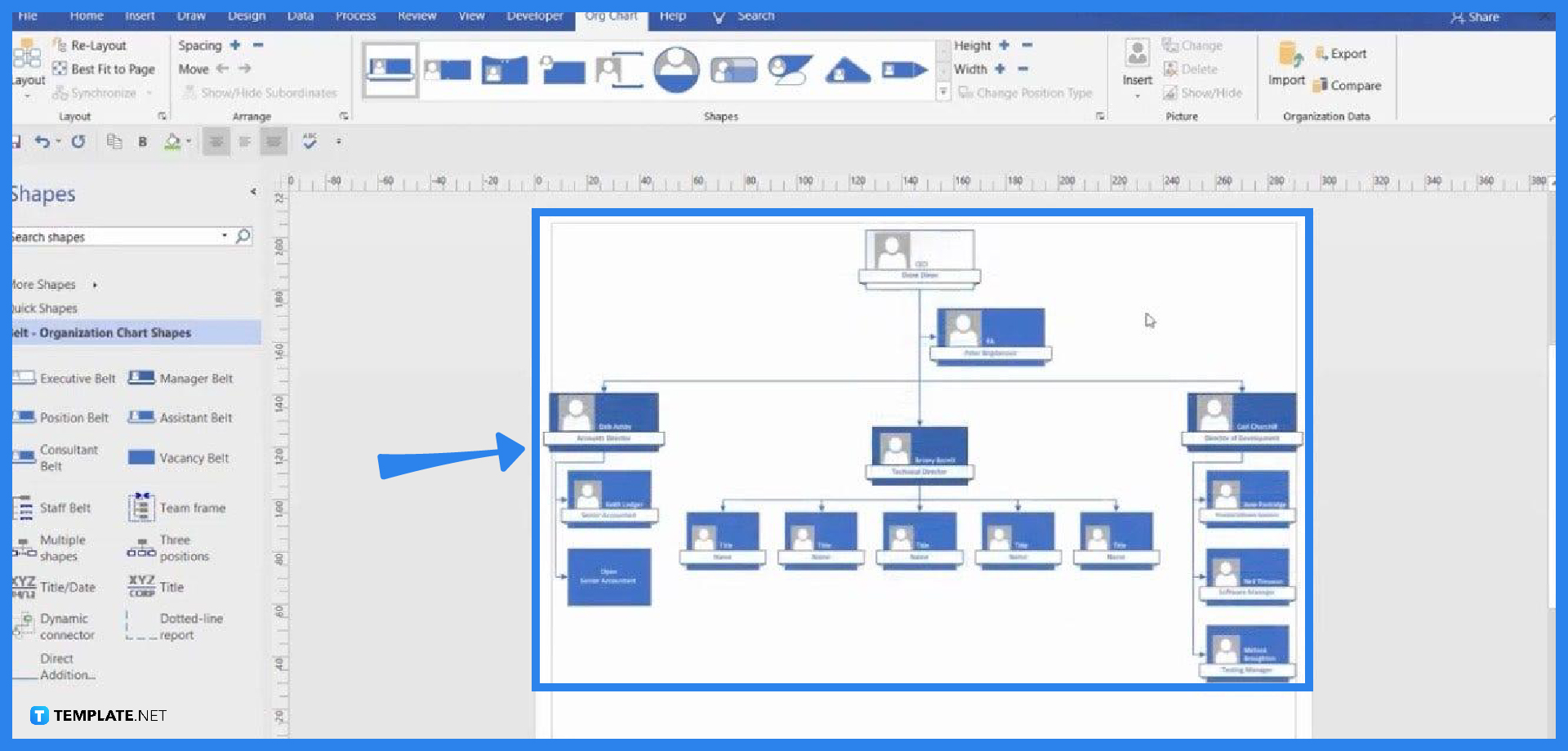 How to Build Organization Chart Microsoft Visio