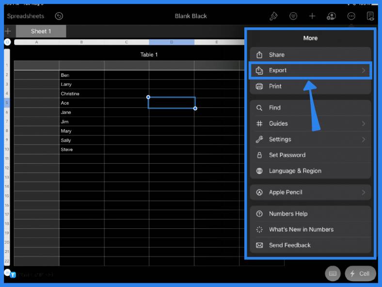 how to convert apple numbers file to pdf