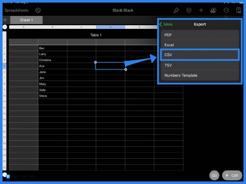 How to Convert CSV File in Apple Numbers