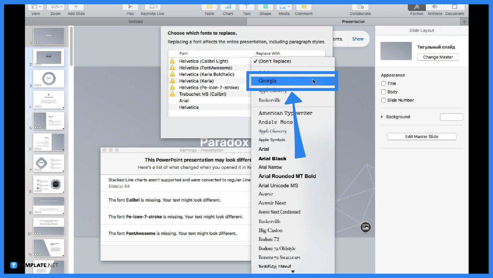 how to convert a powerpoint presentation to keynote