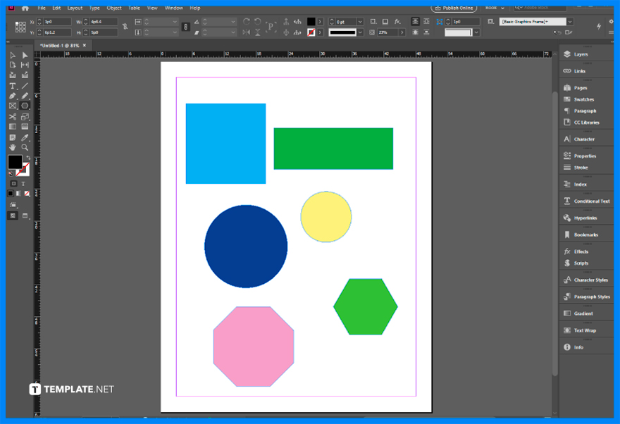 how to create shapes in adobe indesign step