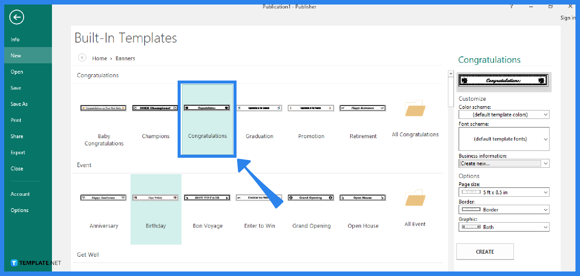 how to create a banner in microsoft publisher step 0