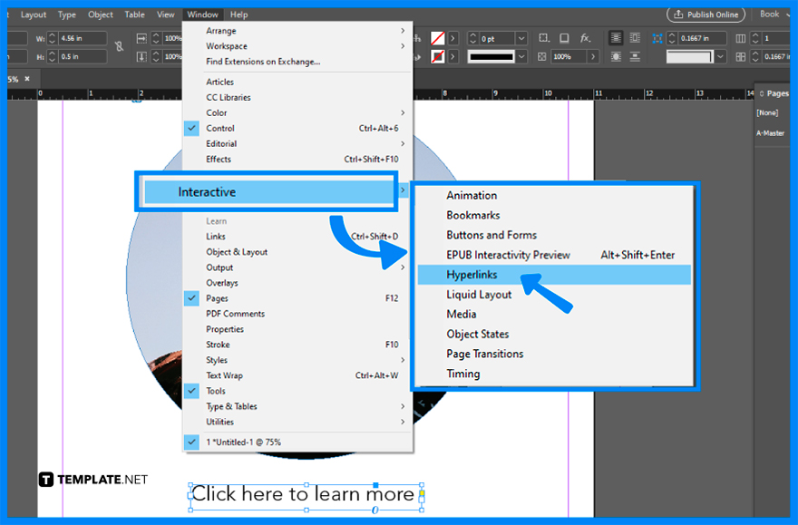 how to create a hyperlink in adobe indesign step