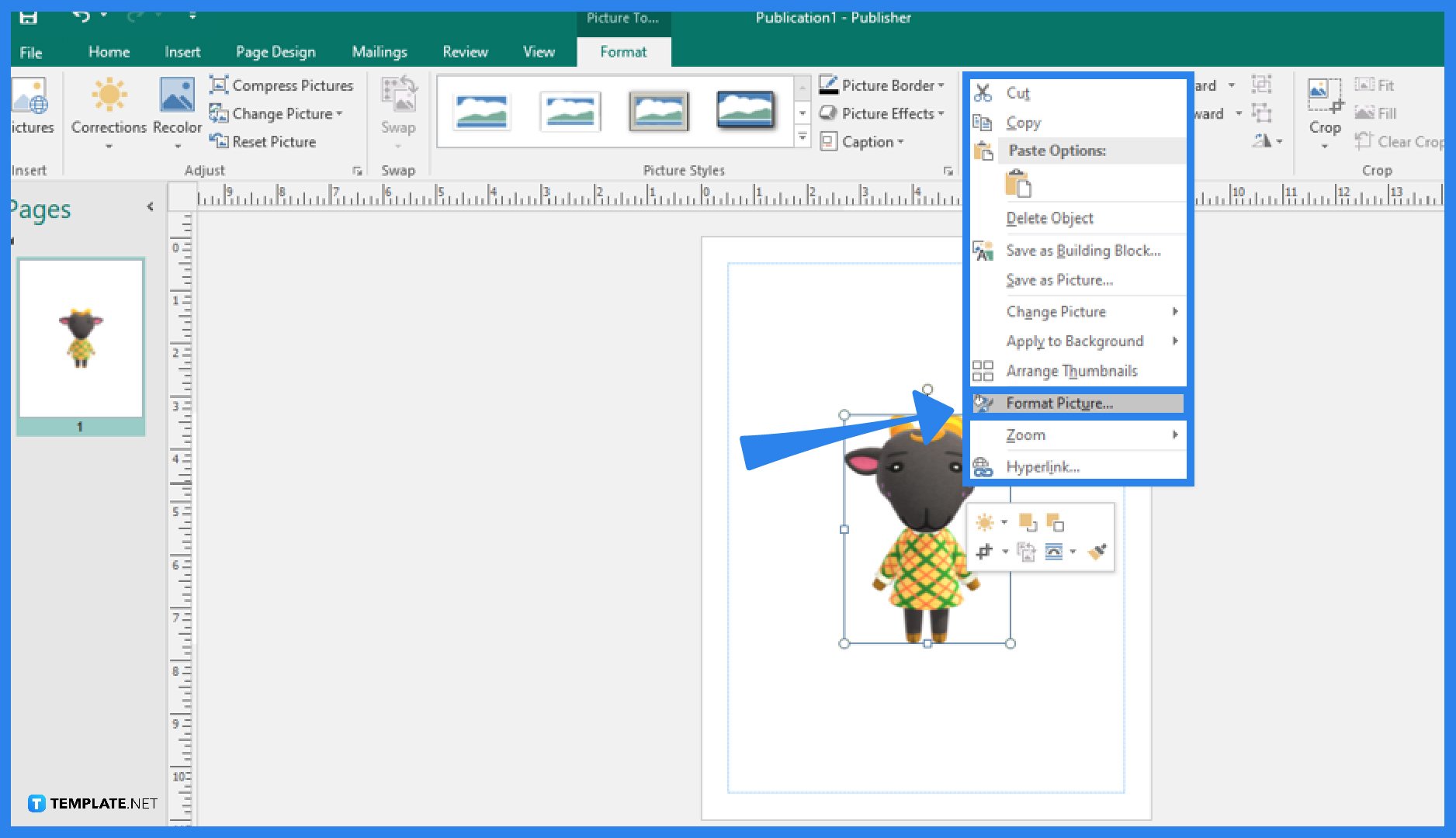 how-to-flatten-an-image-in-microsoft-publisher-step-01