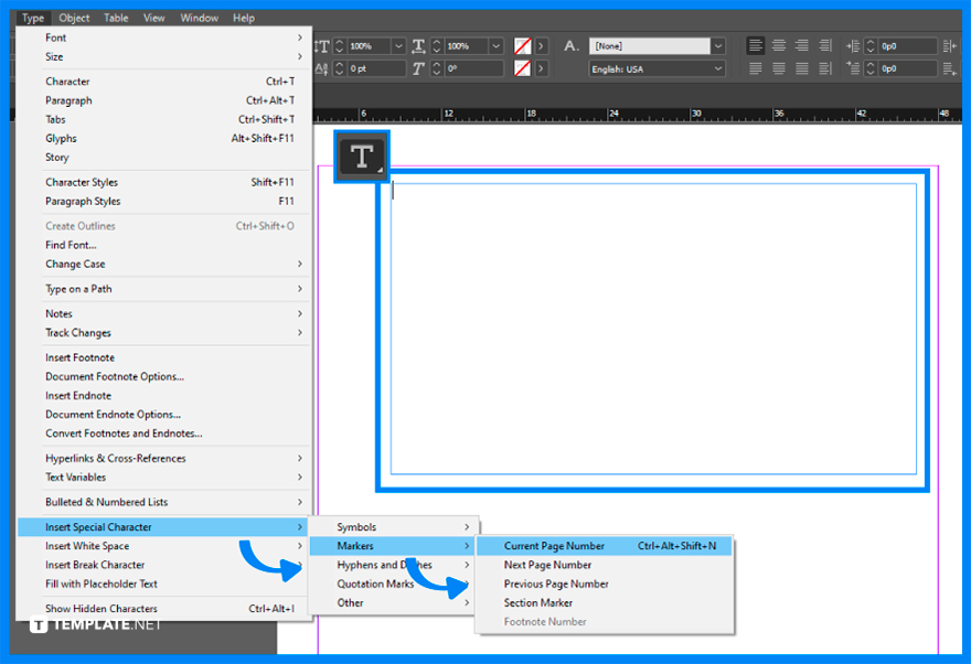 adobe indesign start page numbering page 2