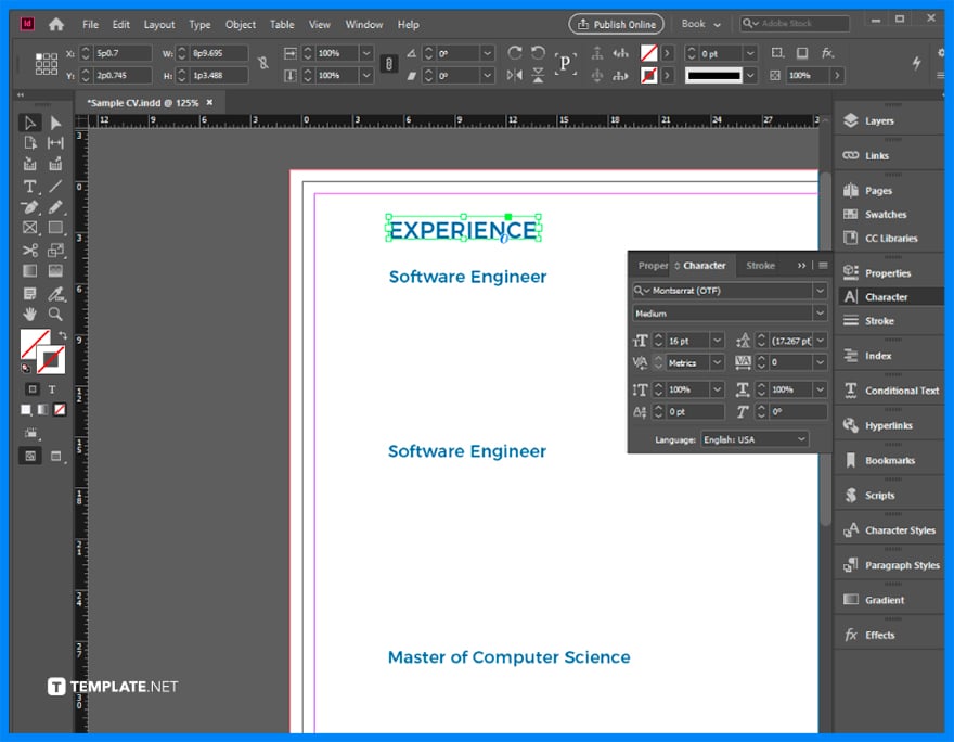 how-to-make-a-cv-with-adobe-indesign-step-4