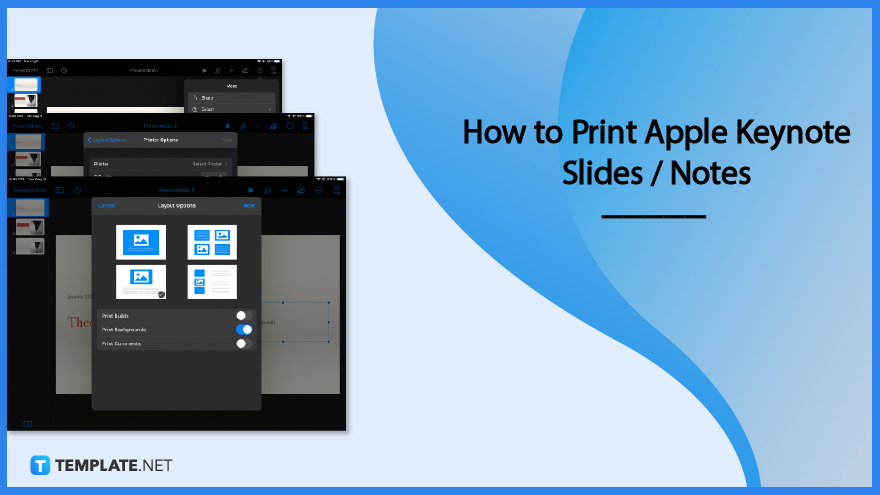 can you print a keynote presentation