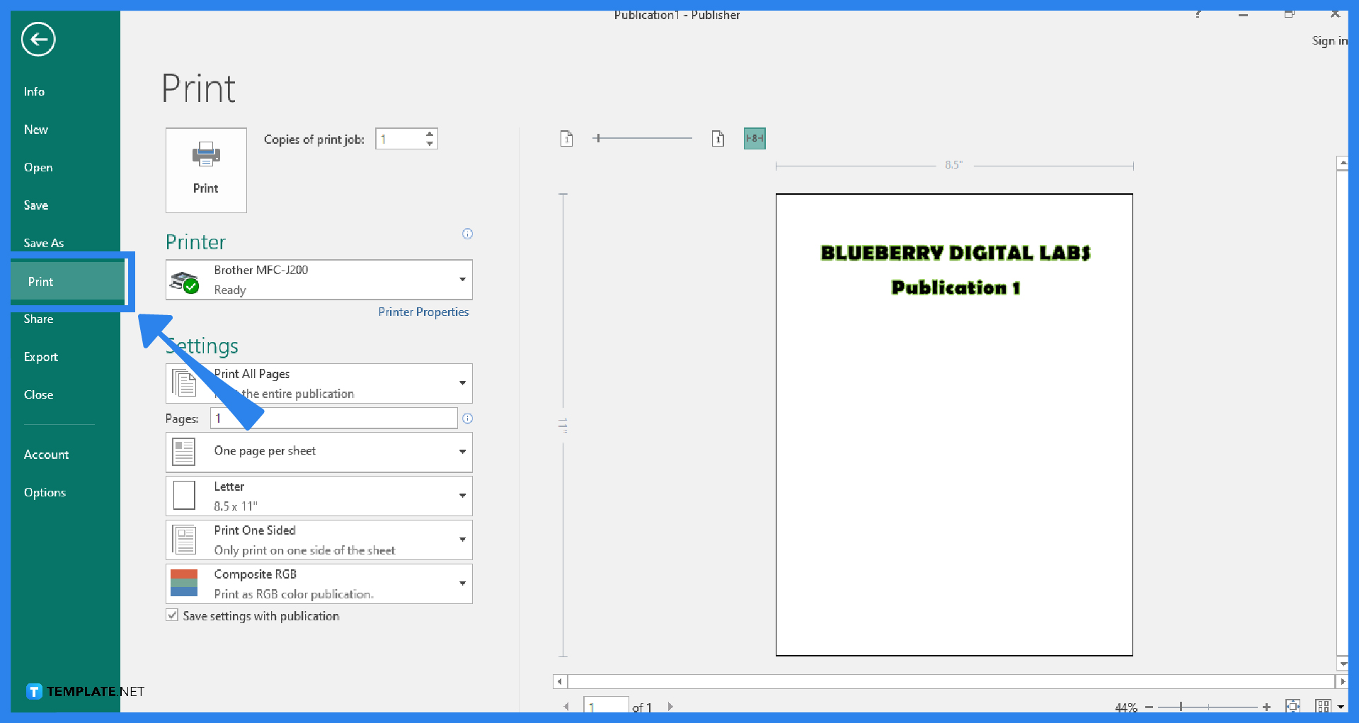 How to Print in Microsoft Publisher