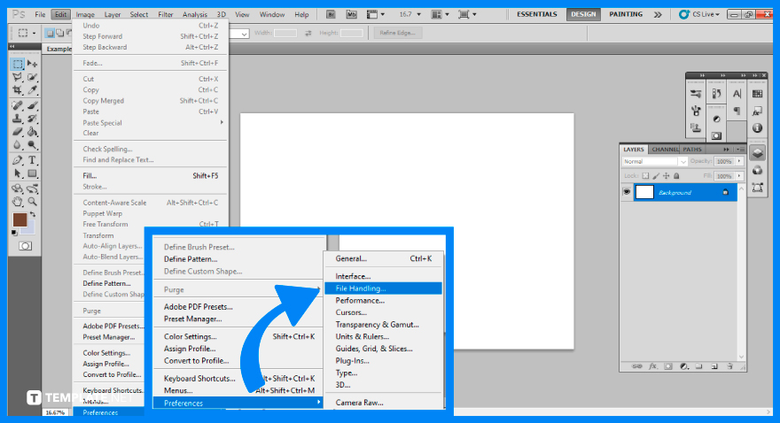 how to save psd file for older version of photoshop step