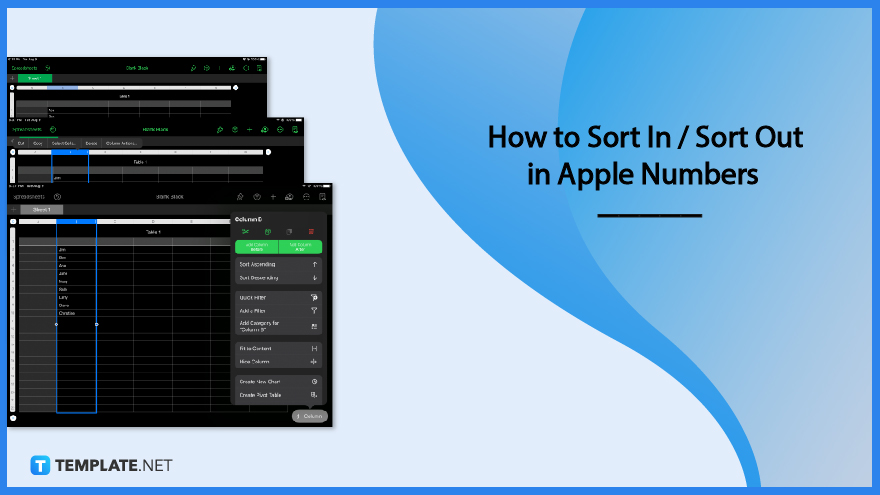 How To Sort Rows In Apple Numbers