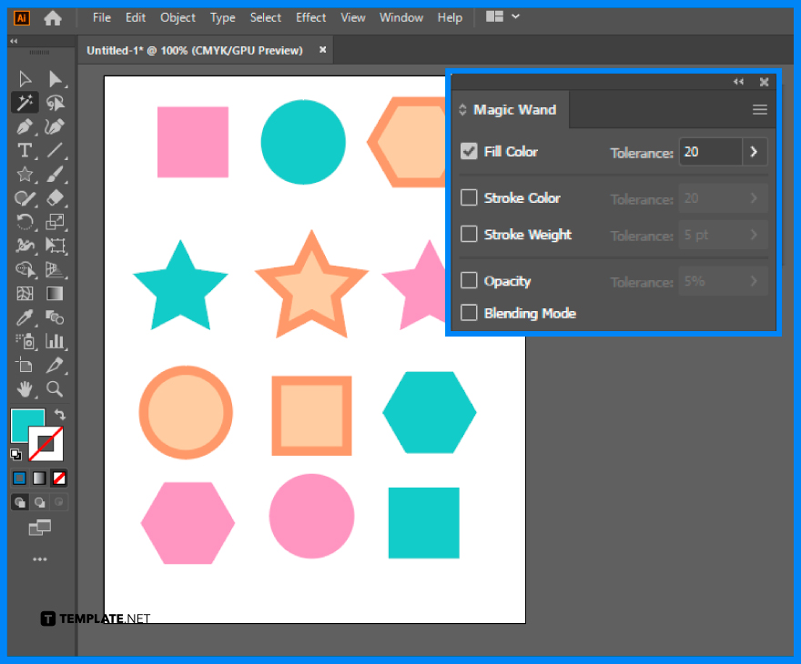 how to use the magic wand tool in adobe illustrator step