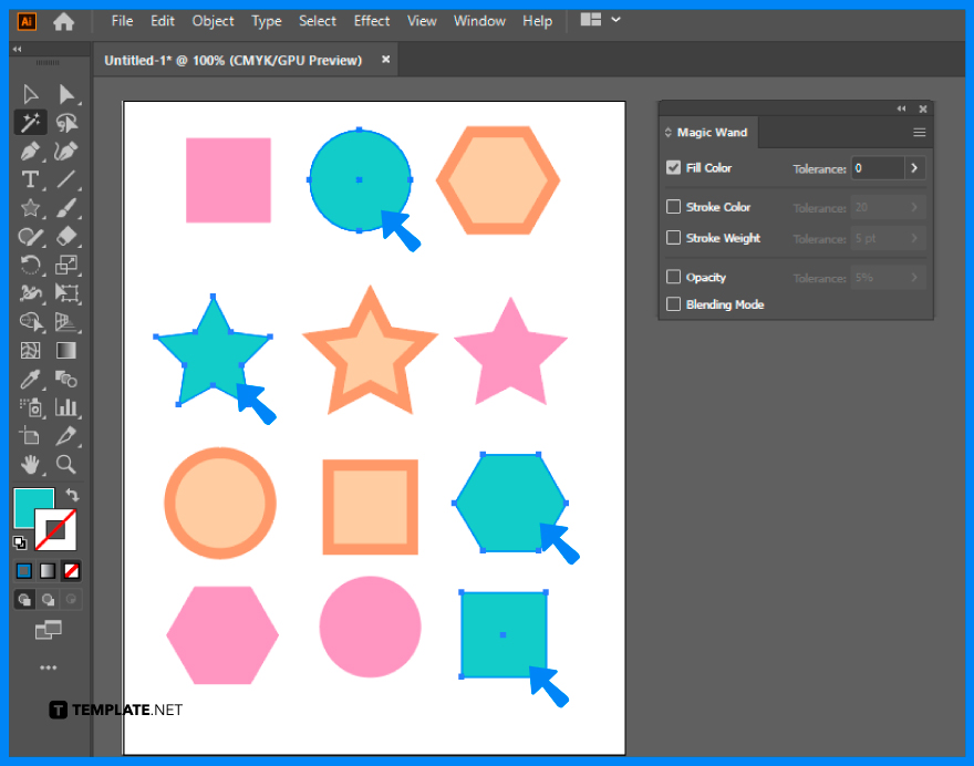 how to use the magic wand tool in adobe illustrator step