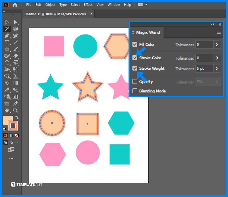 how to use the magic wand tool in adobe illustrator step