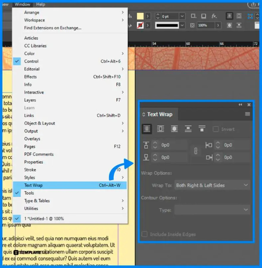 how to wrap text in adobe indesign steps 0