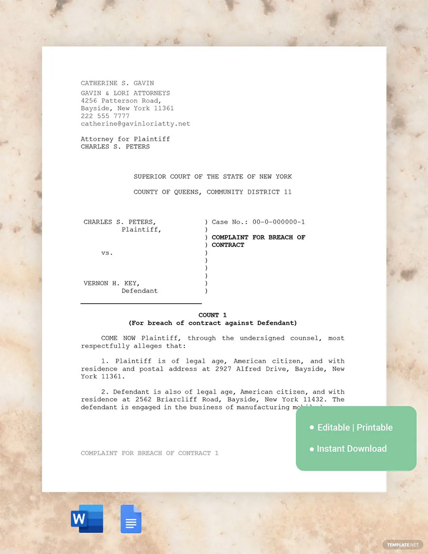 How To Create A Legal Pleading In Word Templates Printable Free 5375