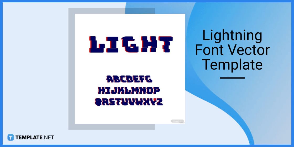 lightning font vector template