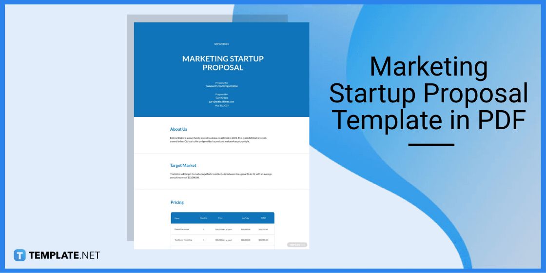 marketing startup proposal template in pdf