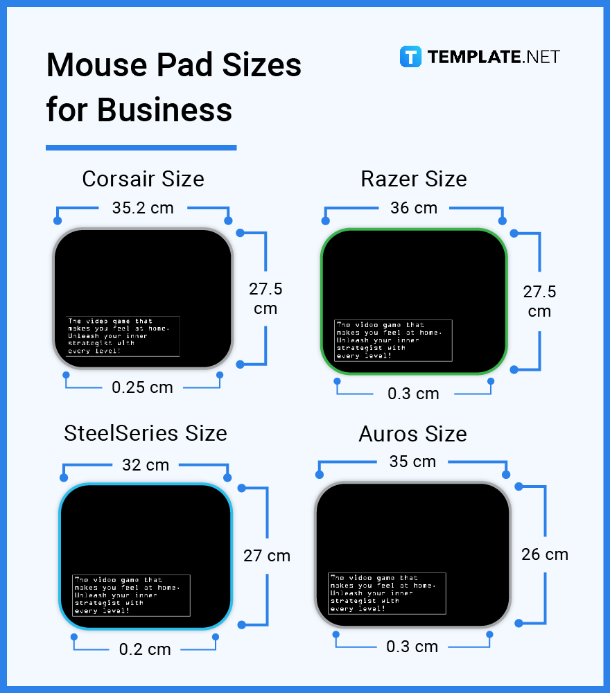 Mouse Pad Size - mm, cms, Pixel