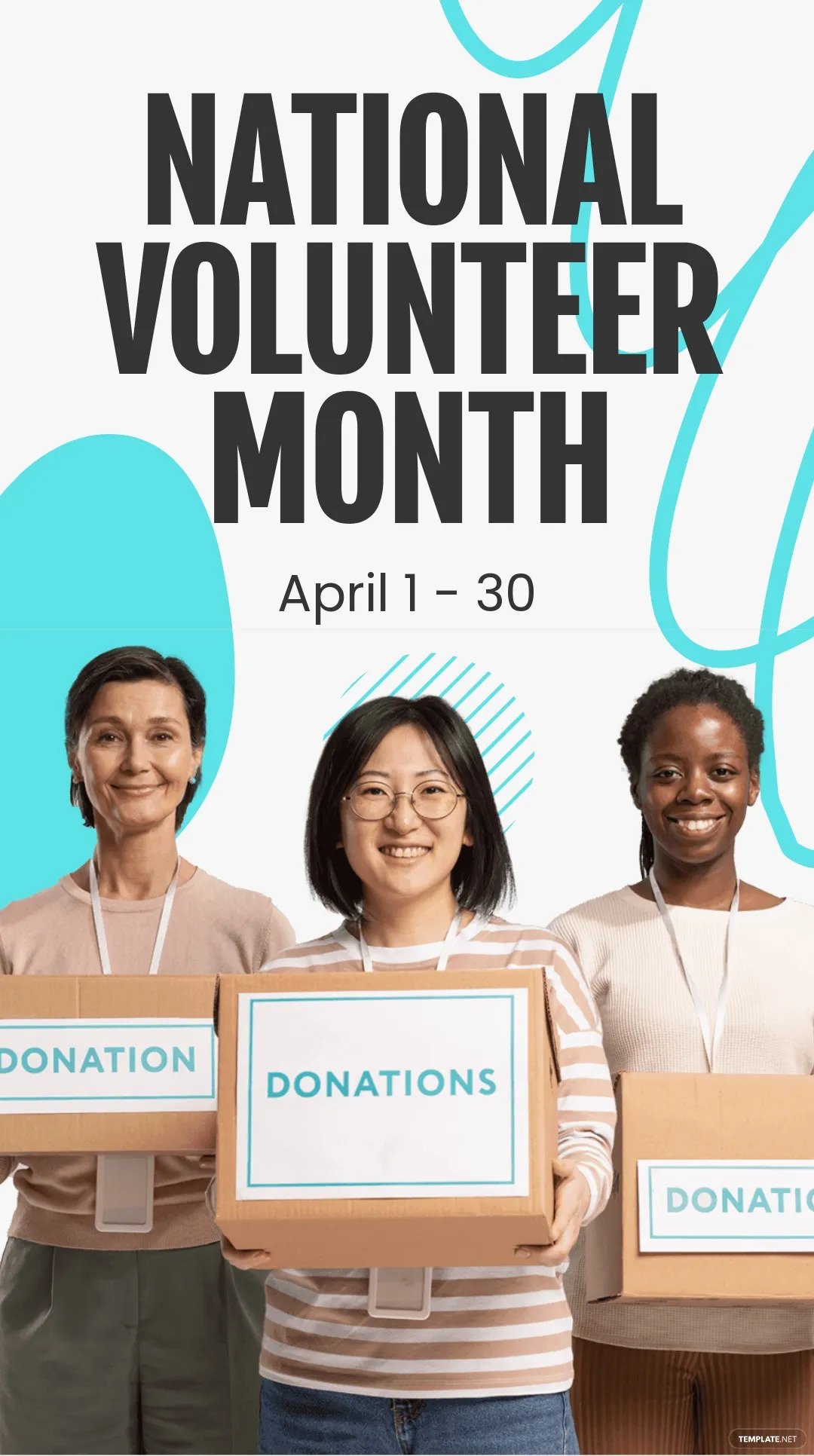 national volunteer month instagram story template