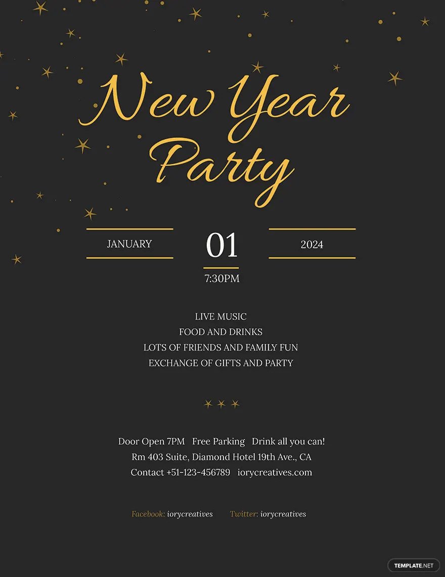 new-year-holiday-party-flyer