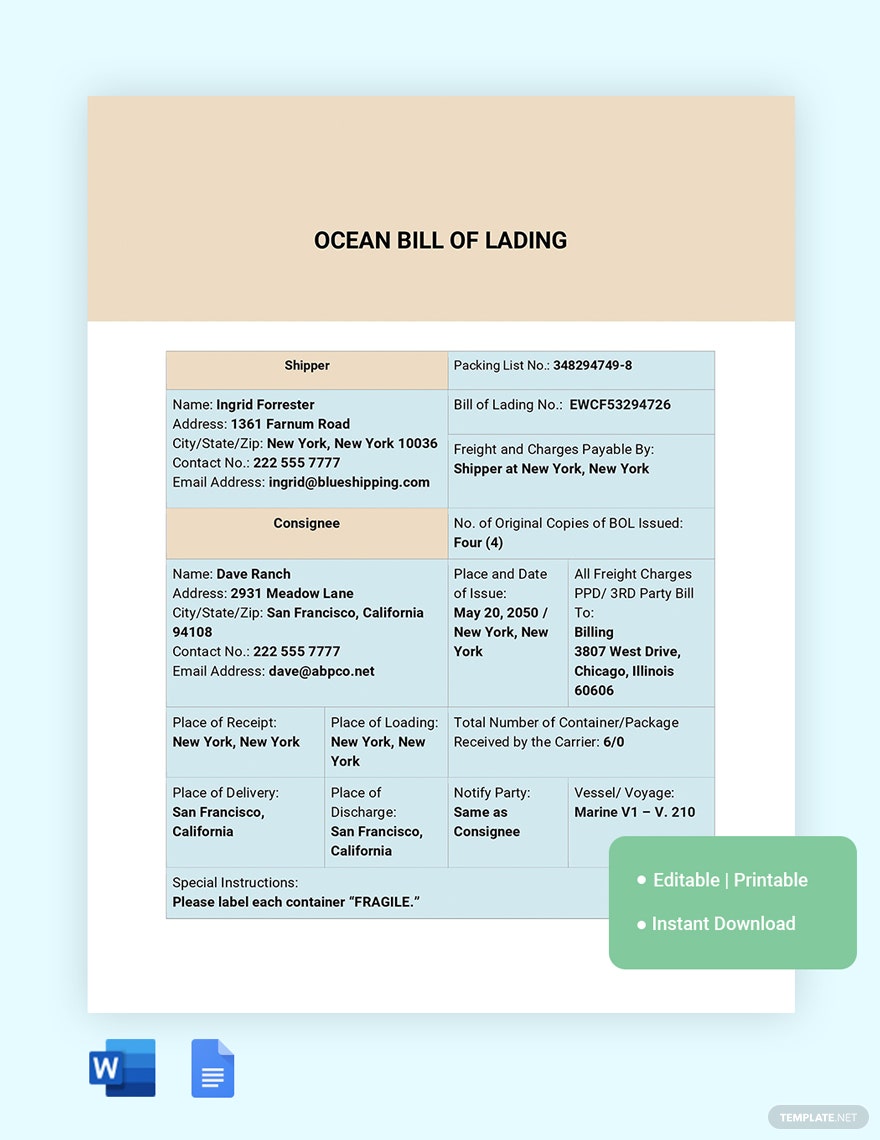 ocean-bill-of-lading-ideas-and-examples