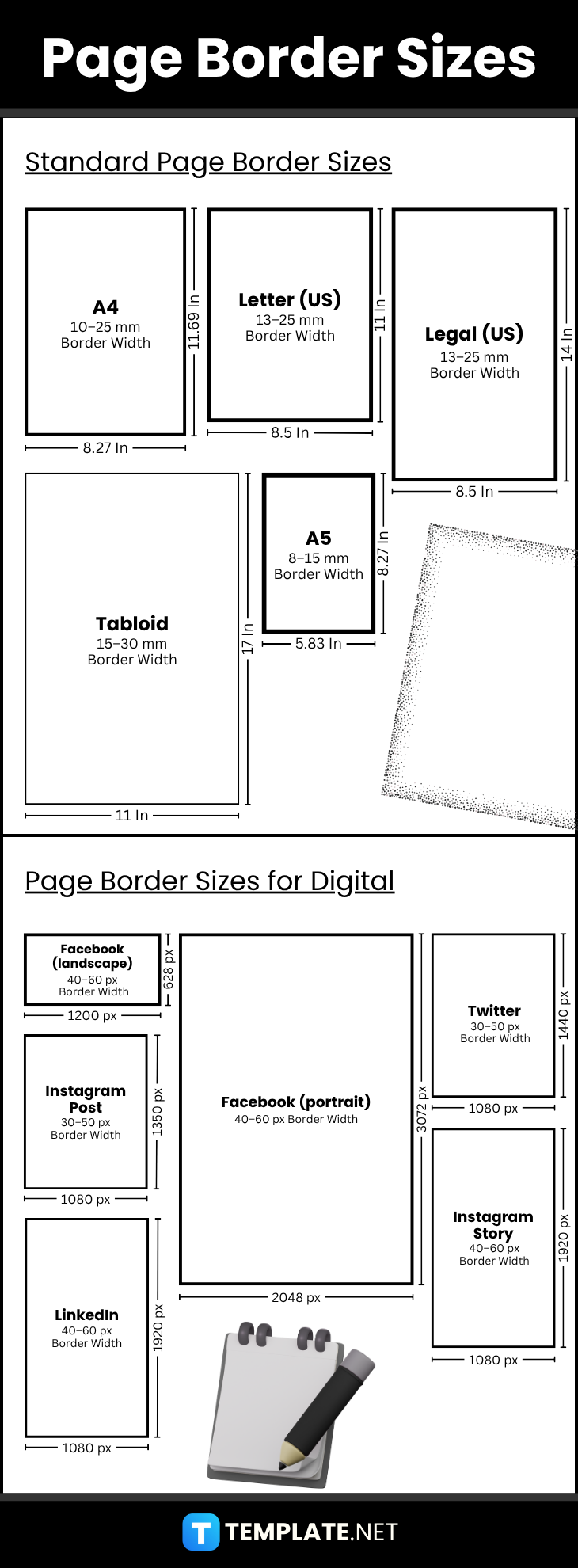 page border sizes