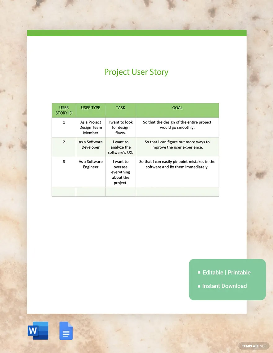 User Story Ideas - Examples 2023