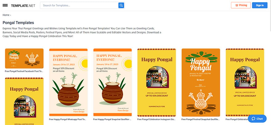 select-the-pongal-celebration-instagram-post-template