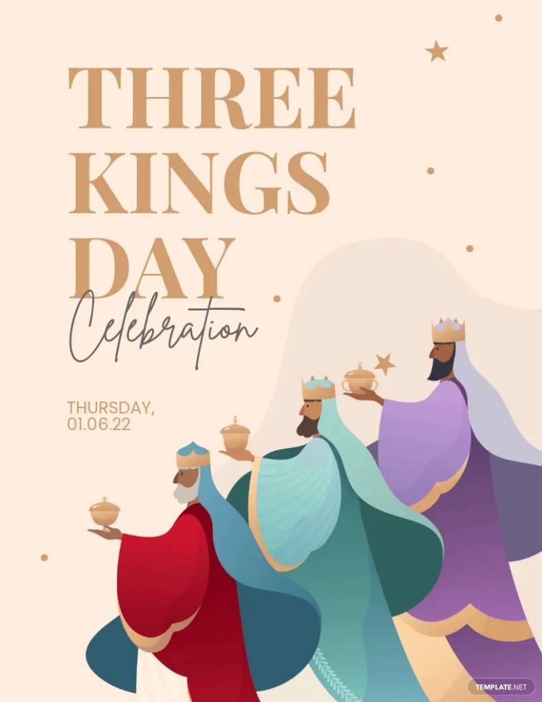 three kings day celebration flyer template 788x1020