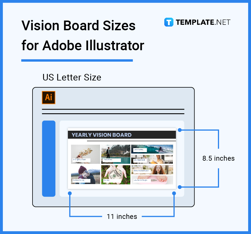 Vision Board Size - Dimension, Inches, mm, cms, Pixel | Free & Premium ...