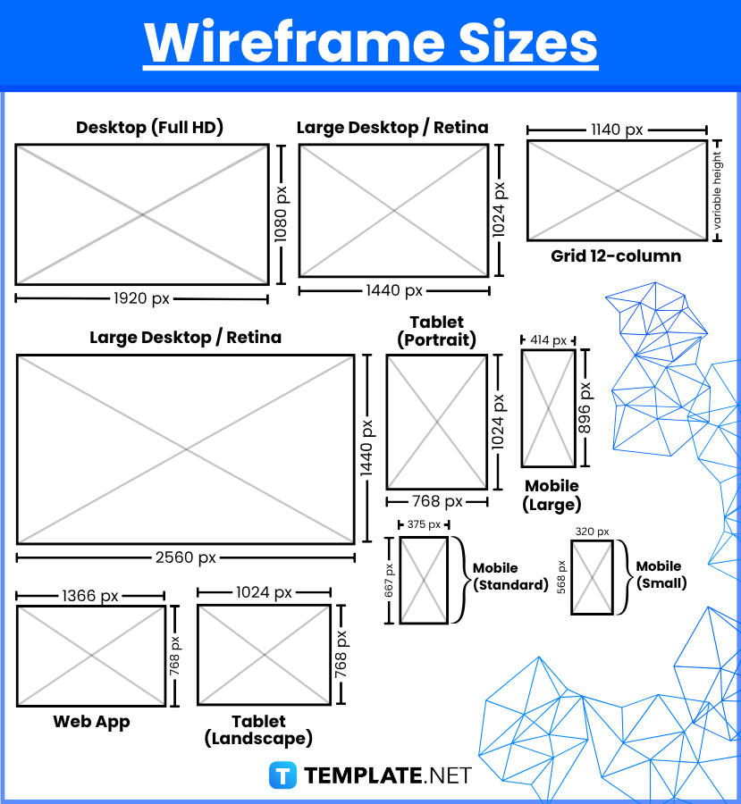 Wireframe Sizes