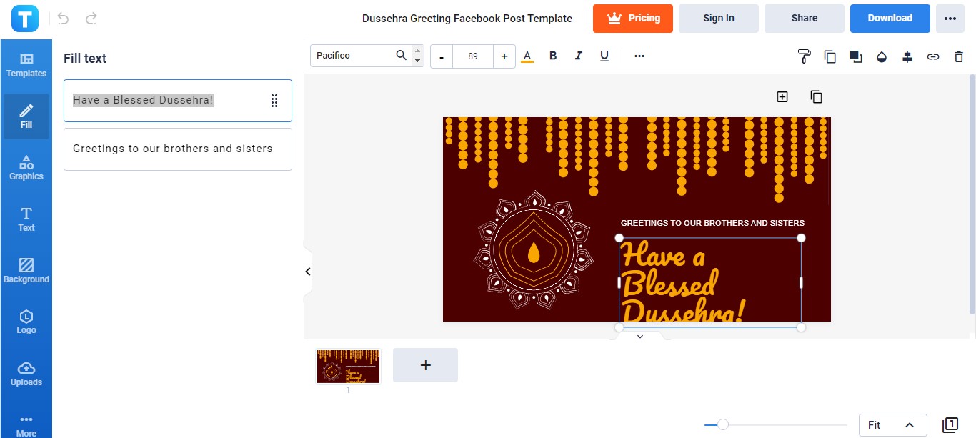 write down your dussehra greetings