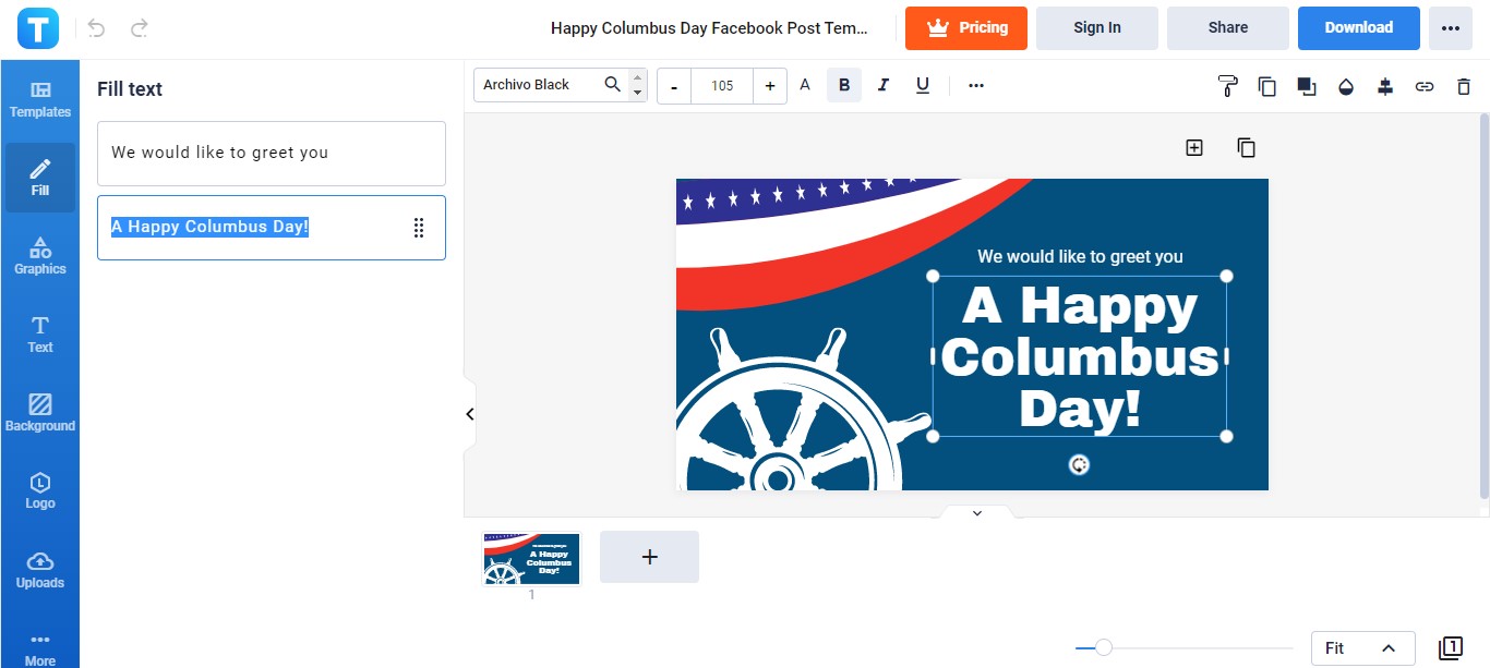 write-your-columbus-day-message