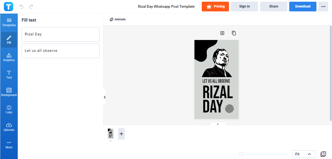write your rizal day greeting
