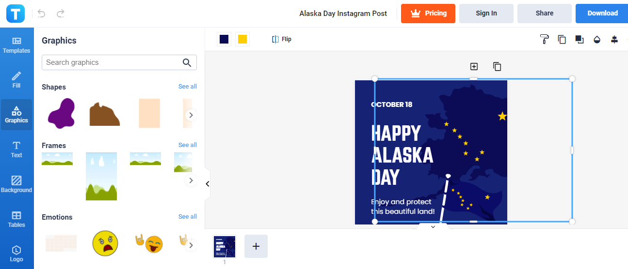 alaska day instagram post