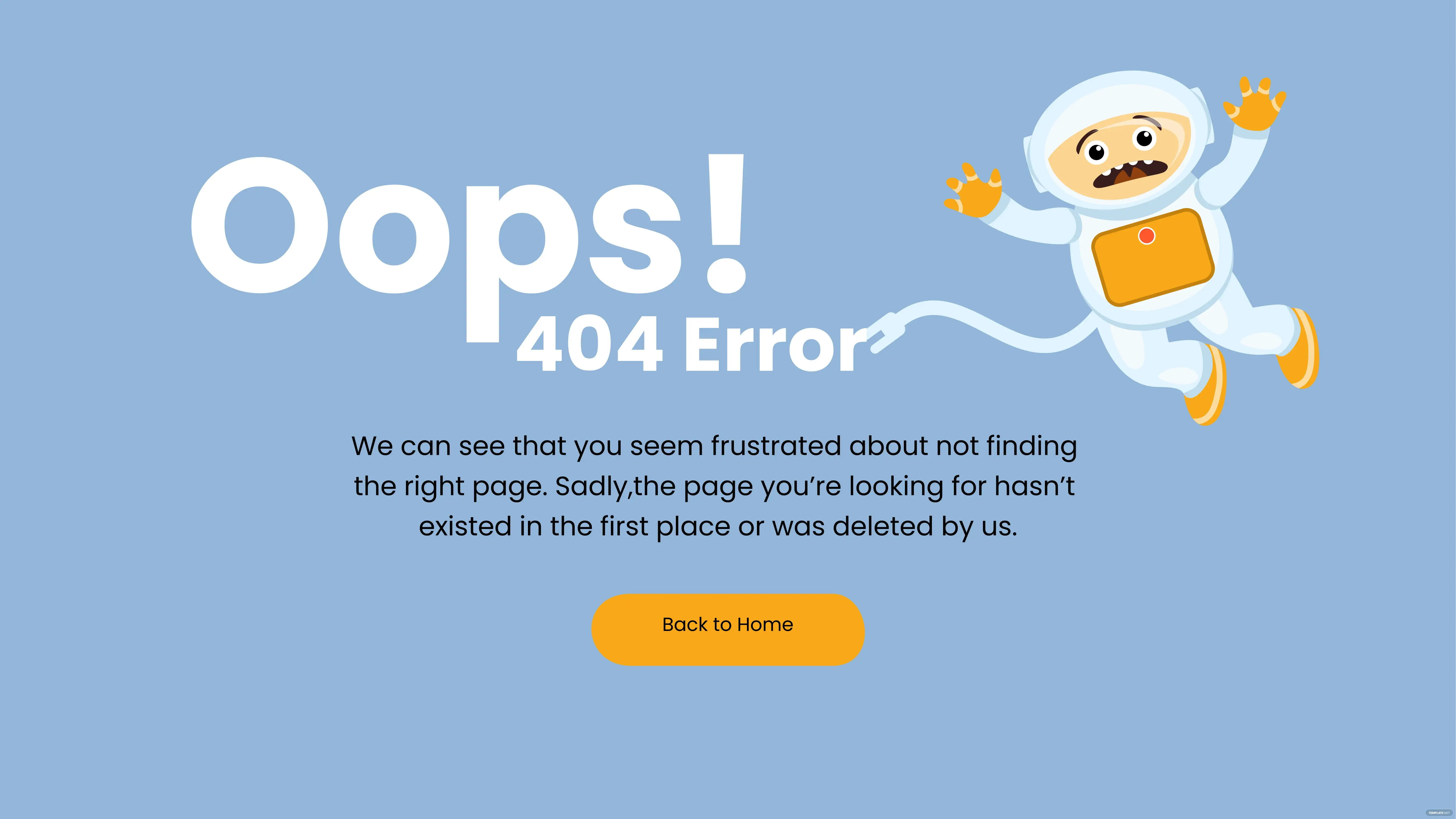 animated 404 error page