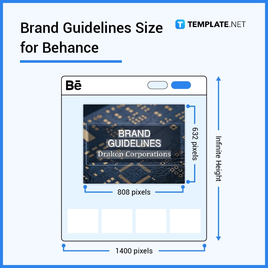 brand guidelines size for behance
