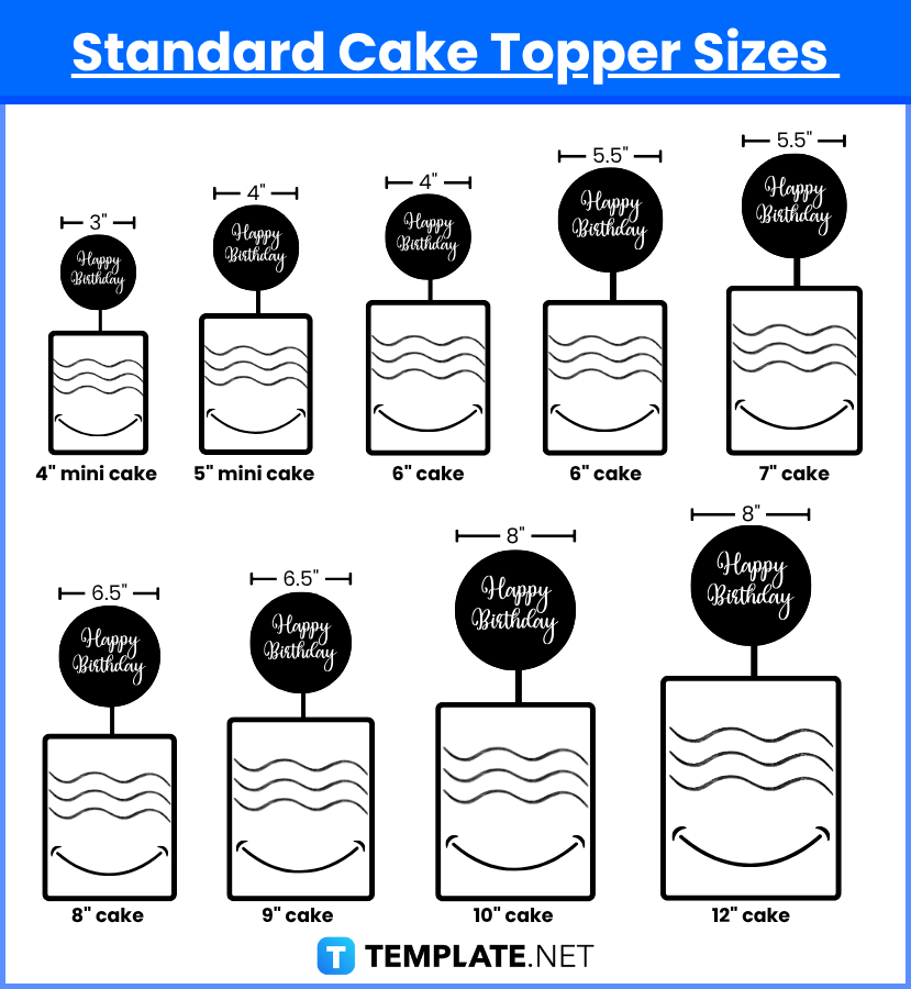 Cake Topper Sizes