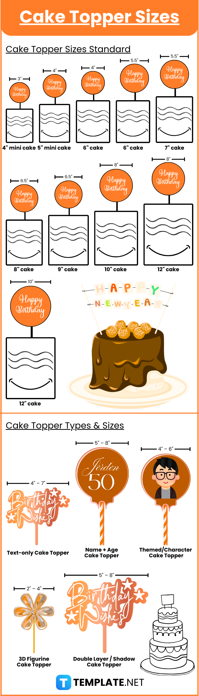 Cake Topper Sizes
