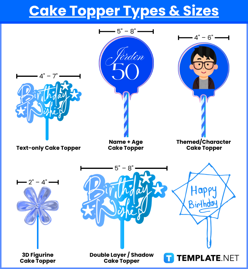 Cake Topper Sizes