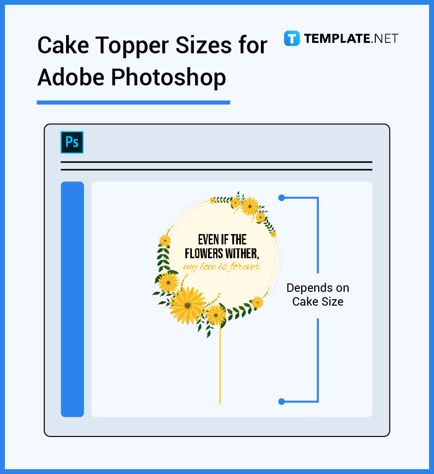 Cake Topper Size Dimension Inches Mm Cms Pixel