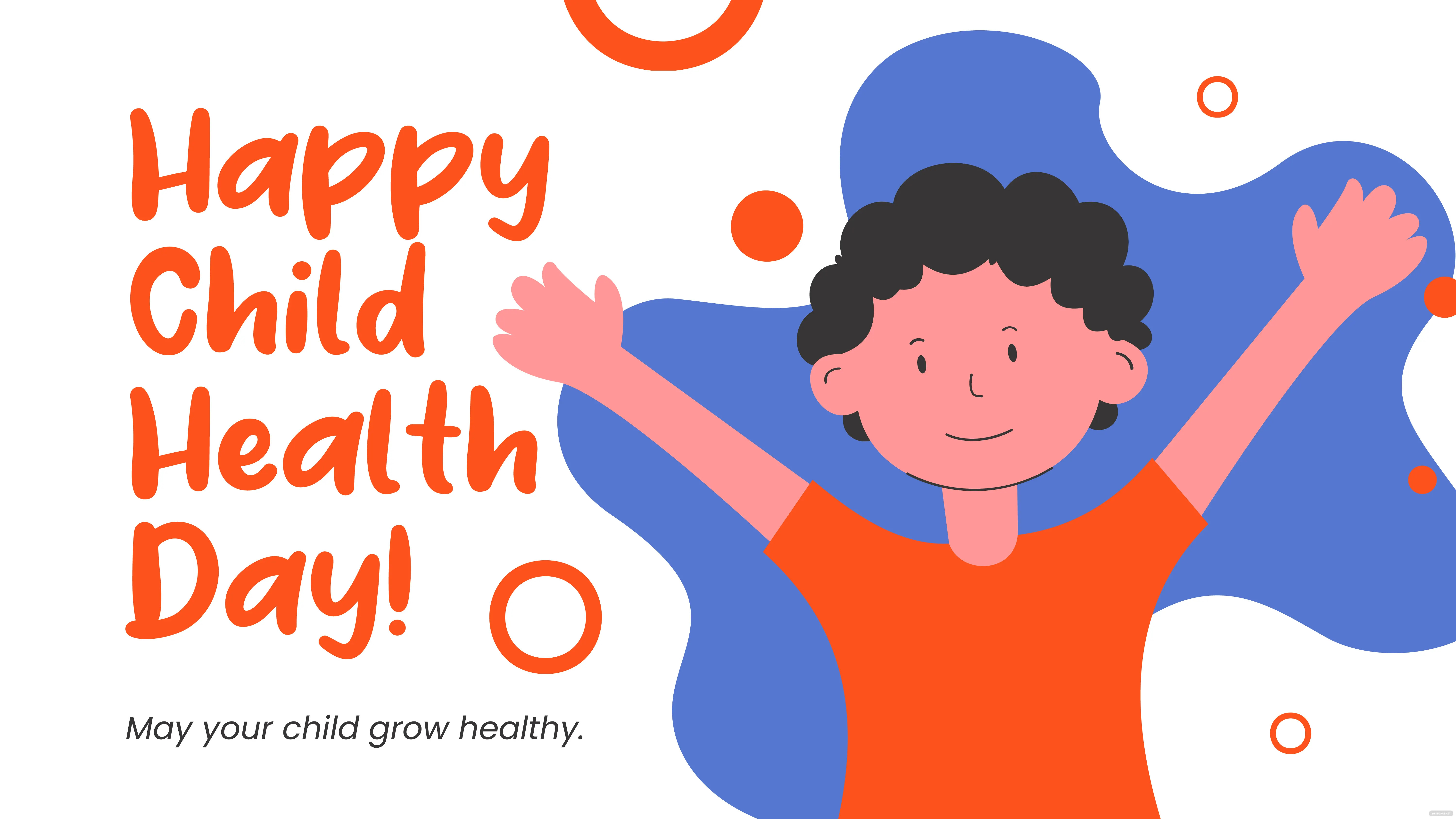 child health day greeting card background ideas examples